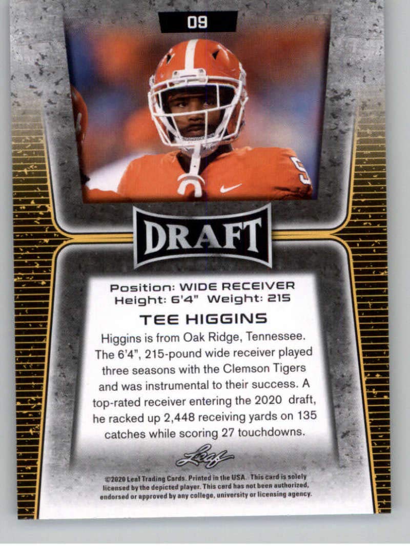 NFLカード Tee Higgins 世界1枚限定パッチカード含む3枚セット NFLカード Tee Higgins 世界1枚限定パッチカード含む3枚セット NFLカード